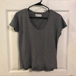 Black and white striped tee